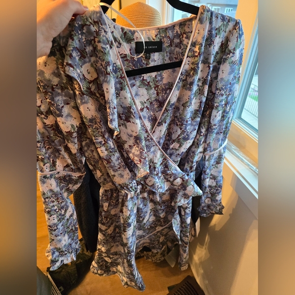 Floral Ruffle Mini Wrap Dress - XS - Picture 9 of 11